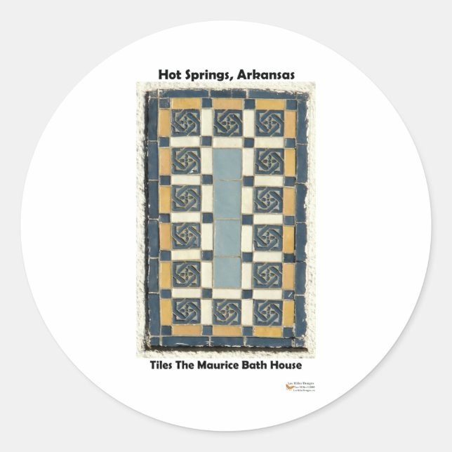 Sticker Rond Sources d'eau chaude, AR Les Carreaux Maurice (Devant)