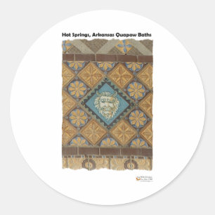 Sticker Rond Sources d'eau chaude, AR Quapaw Dome Tiles Cadeaux