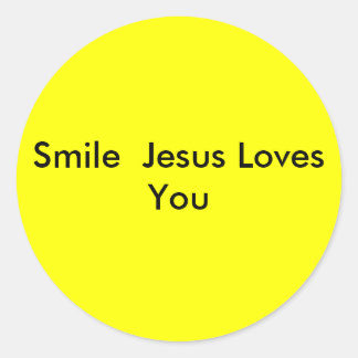 Sticker Rond Souriez Jésus vous aime