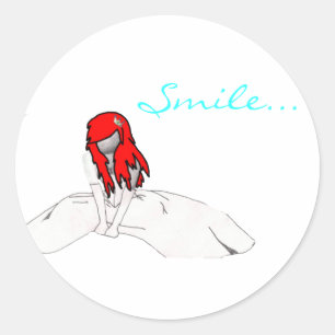 Sticker Rond Sourire