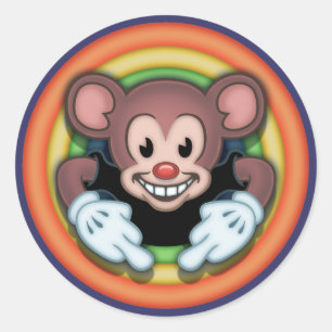 Sticker Rond Souris d'Attitudy