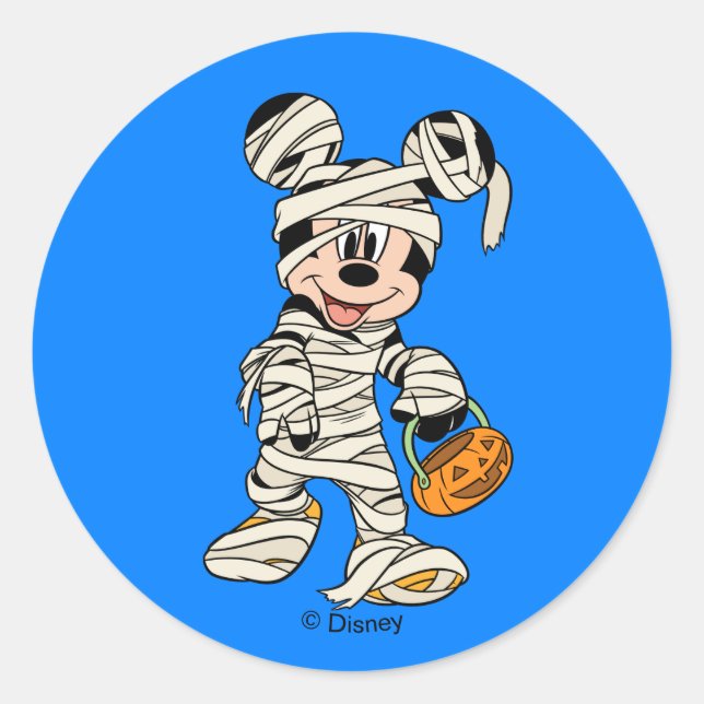 Sticker Rond Souris Mickey pour la maman d'Halloween (Devant)