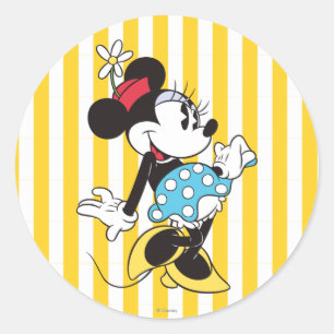 Sticker Rond Souris Minnie classique 3