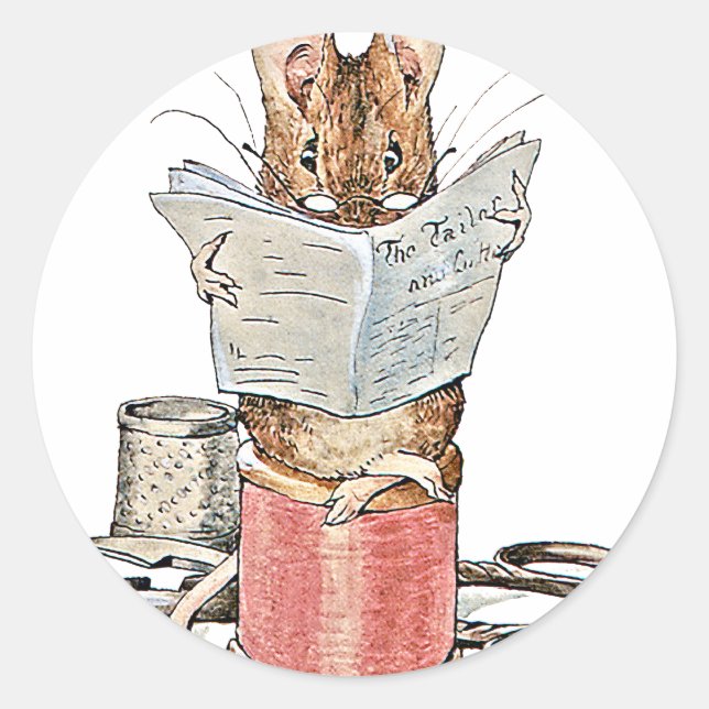 Sticker Rond Souris sur mesure sur la boucle du fil (Devant)