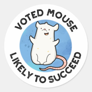 Sticker Rond Souris Votée Susceptible De Réussir Un Jeu D'Anima