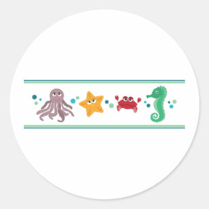 Sticker Rond Sous la frontière maritime