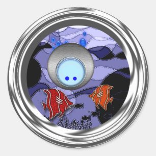 Sticker Rond Sous la mer