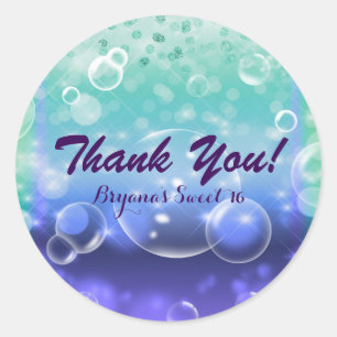 Sticker Rond Sous la mer Tropical Ocean Party Favoriser