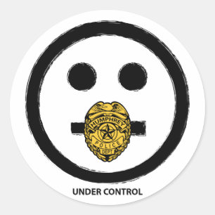 Sticker Rond "Sous l'autocollant de contrôle" -