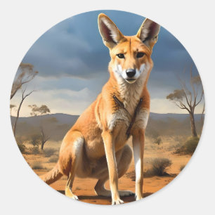 Sticker Rond **"Sous Le Plaisir : Le Design Kangaringo"**