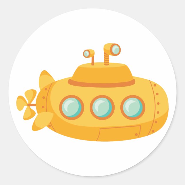 Sticker Rond Sous-marin (Devant)