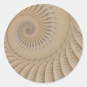 Sticker Rond Sous-remorque Tan Spiral Abstrait