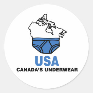 Sticker Rond Sous-vêtements canadiens