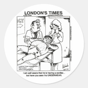 Sticker Rond Sous-vêtements et hôpitaux sales Drôle Cadeaux et