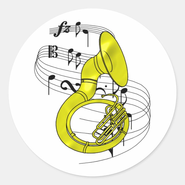 Sticker Rond Sousaphone (Devant)