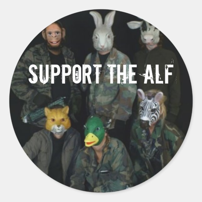 Sticker Rond Soutenez l'ALF (Devant)