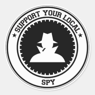 Sticker Rond Soutenez votre espion local