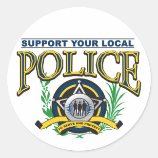 Sticker Rond Soutenez votre police locale