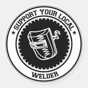 Sticker Rond Soutenez votre soudeur locale