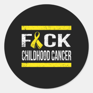 Sticker Rond Soutenir la sensibilisation au cancer chez les enf