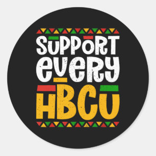 Sticker Rond Soutien à chaque étudiant Hbcu Historical Black Co