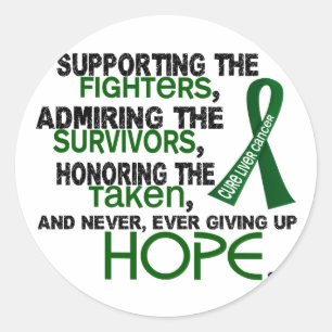 Sticker Rond Soutien Admirer Honorer 3.2 Cancer du foie