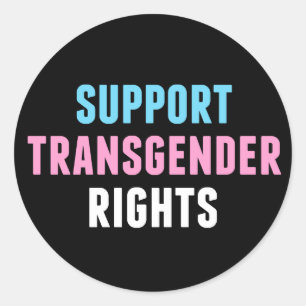 Sticker Rond Soutien aux droits transgenres