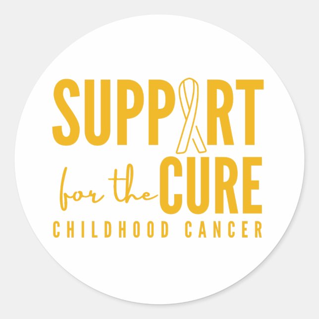 Sticker Rond soutien du cancer de l'enfance pour la cure Sticke (Devant)