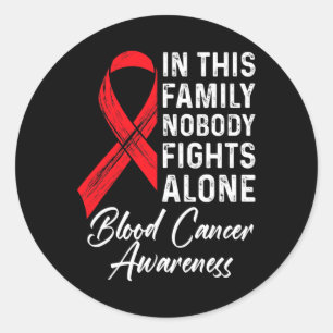 Sticker Rond Soutien familial Sensibilisation au cancer du sang