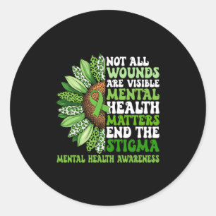 Sticker Rond Soutien motivationnel Escouade Guerrier Santé ment