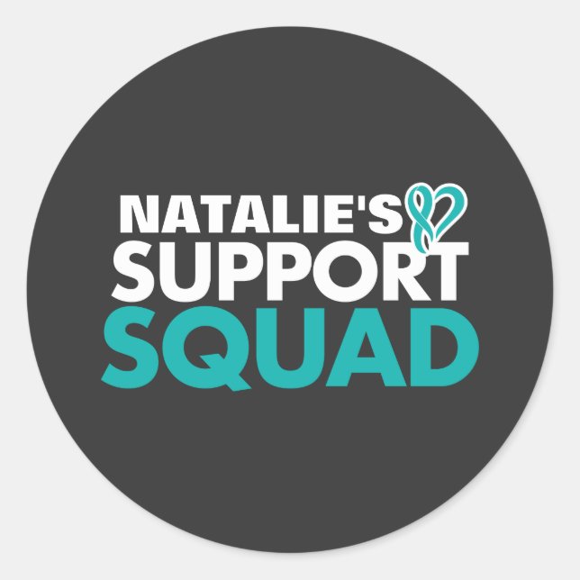 Sticker Rond Soutien personnalisé Sensibilisation au cancer de  (Devant)