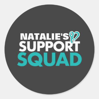 Sticker Rond Soutien personnalisé Sensibilisation au cancer de 