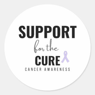 Sticker Rond soutien pour le traitement de tous les cancers Sti