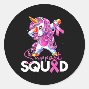 Sticker Rond Soutien Squad Sensibilisation au cancer du sein Un