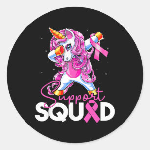 Sticker Rond Soutien Squad Sensibilisation au cancer du sein Un