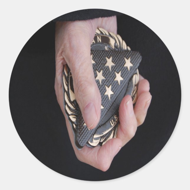 Sticker Rond Souvenez-vous de nos anciens combattants (Devant)