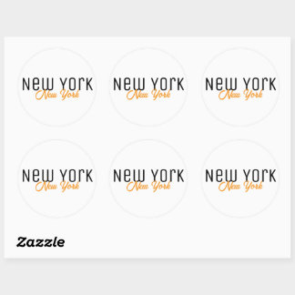 Sticker Rond Souvenir de New York City, New York