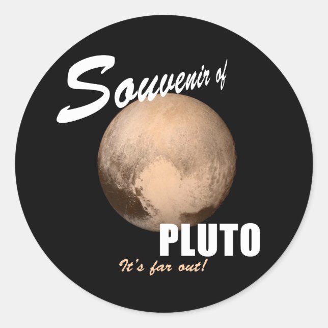Sticker Rond Souvenir de Pluto (Devant)
