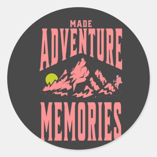Sticker Rond Souvenirs d'aventure (Devant)