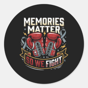 Sticker Rond Souvenirs Pour Que Nous Luttions Boxe Sensibilisat