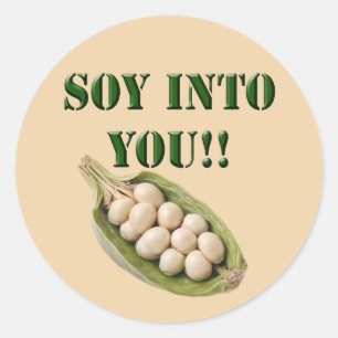 Sticker Rond Soy Into You : A Vegan Love Story,