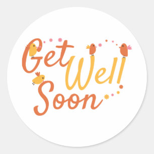 Sticker Rond Soyez bien accueilli bientôt avec de mignons oise