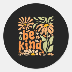 Sticker Rond Soyez comme Floral Positif Citation Boho Fleurs Ch