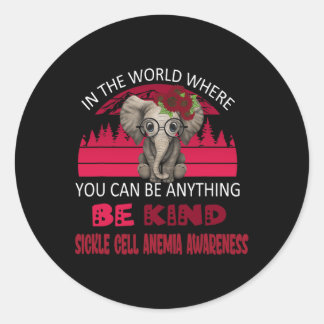 Sticker Rond Soyez comme Malédiction Anémie de la faucille Sens