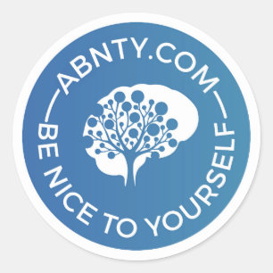 Sticker Rond Soyez Gentil Avec Vous - ABNTY.COM Bleu