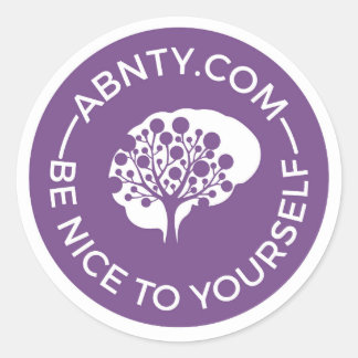 Sticker Rond Soyez Gentil Avec Vous-Même - ANBTY.COM Purple