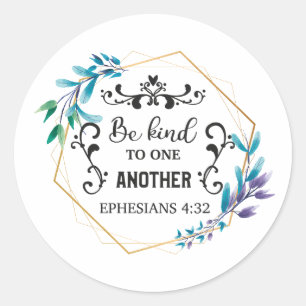 Sticker Rond Soyez gentils les uns avec les autres