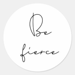 Sticker Rond Soyez police noire féroce