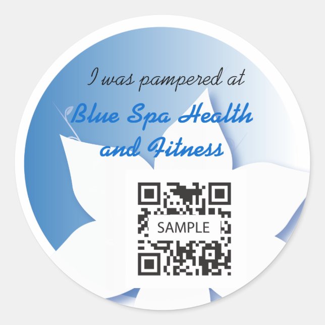 Sticker Rond Spa bleu Modèle (Devant)
