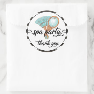 Sticker Rond Spa fête Adulte Anniversaire Merci